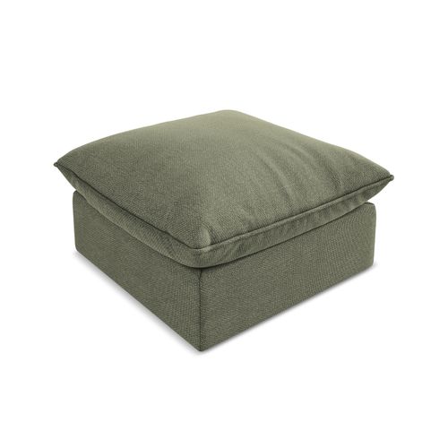 Pouf Manao En Tissu Bouclette Olive