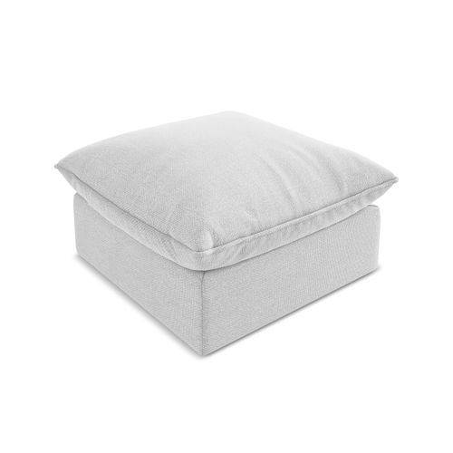 Pouf Manao En Tissu Bouclette Argent