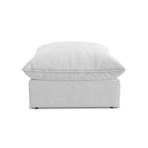 Pouf Manao En Tissu Bouclette Argent