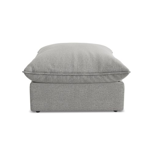 Pouf Manao En Tissu Bouclette Gris Clair