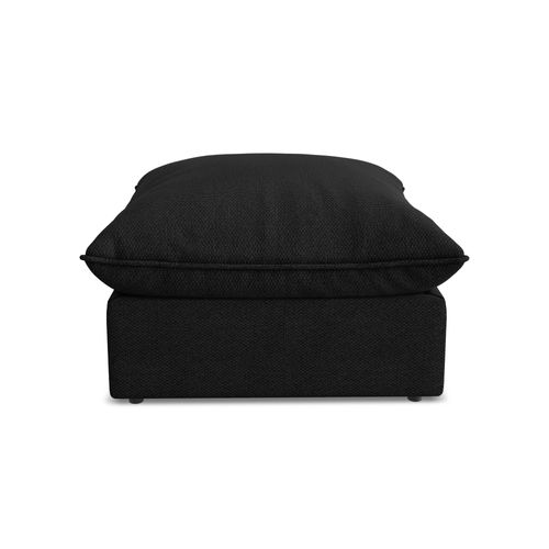 Pouf Manao En Tissu Bouclette Noir