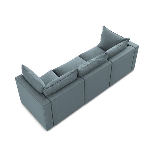 Canapé Modulable 3 Places Manao En Tissu Bouclette Jeans