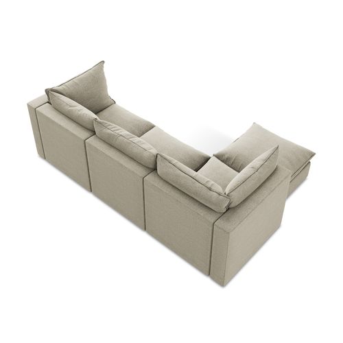 Canapé D'angle 3 Places Modulaire Gauche Manao En Tissu Bouclette Taupe