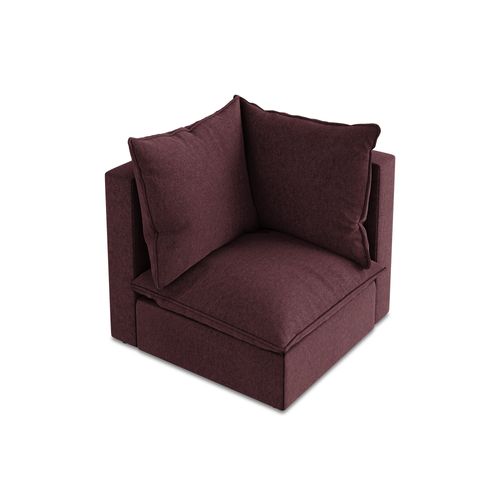 Fauteuil D'angle Pour Canapé Modulable Manao En Velours Bourgogne