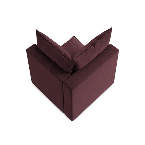 Fauteuil D'angle Pour Canapé Modulable Manao En Velours Bourgogne