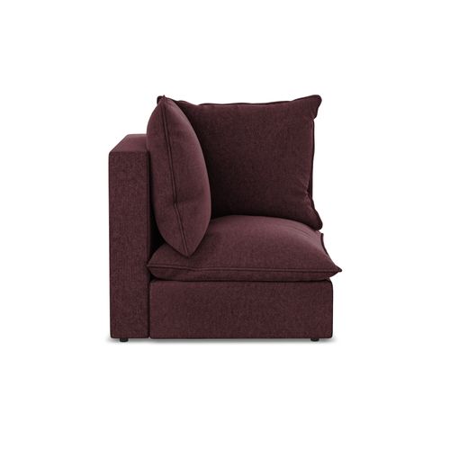Fauteuil D'angle Pour Canapé Modulable Manao En Velours Bourgogne