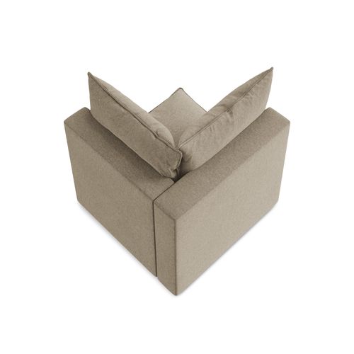 Fauteuil D'angle Pour Canapé Modulable Manao En Velours Beige
