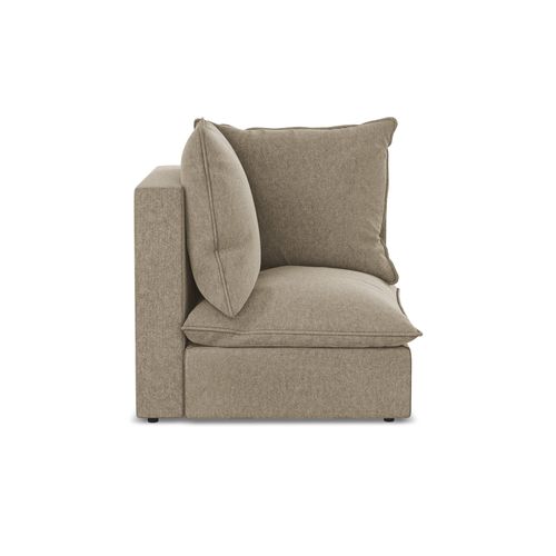 Fauteuil D'angle Pour Canapé Modulable Manao En Velours Beige
