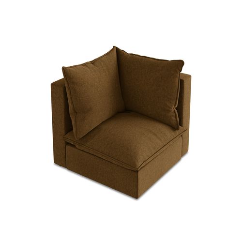 Fauteuil D'angle Pour Canapé Modulable Manao En Velours Moutarde