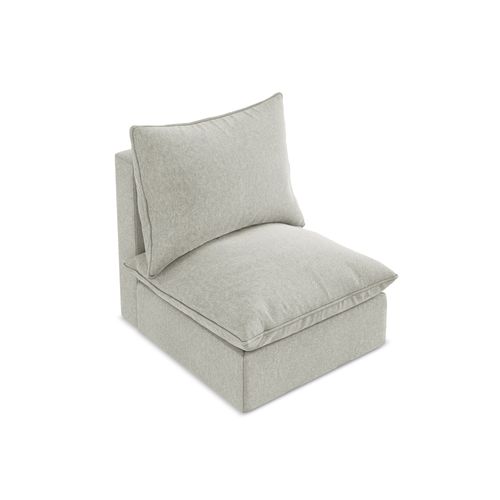 Fauteuil Pour Canapé Modulable Manao En Velours Gris Clair