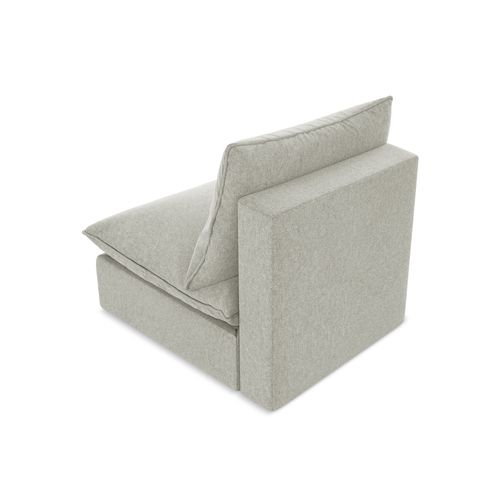 Fauteuil Pour Canapé Modulable Manao En Velours Gris Clair
