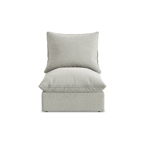 Fauteuil Pour Canapé Modulable Manao En Velours Gris Clair