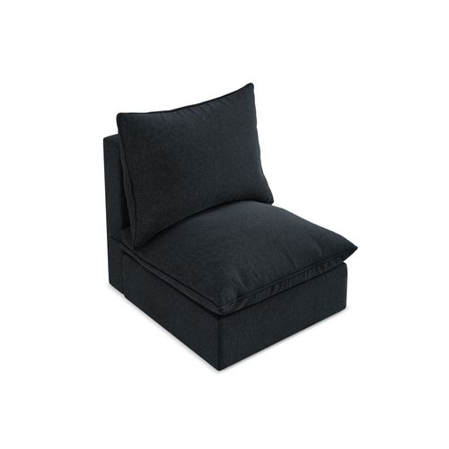 Fauteuil Pour Canapé Modulable Manao En Velours Bleu Royal