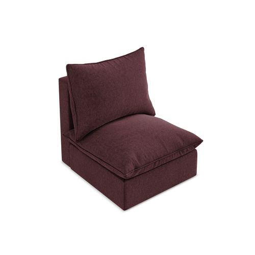 Fauteuil Pour Canapé Modulable Manao En Velours Bourgogne