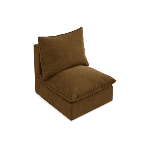 Fauteuil Pour Canapé Modulable Manao En Velours Moutarde