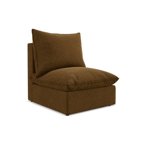Fauteuil Pour Canapé Modulable Manao En Velours Moutarde