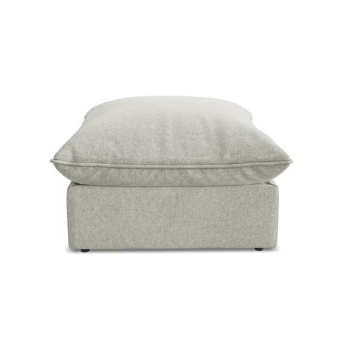 Pouf Manao En Velours Gris Clair