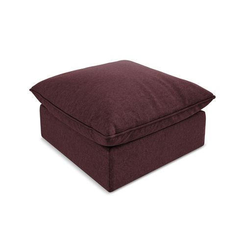 Pouf Manao En Velours Bourgogne