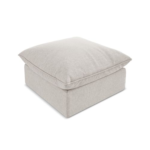 Pouf Manao En Velours Beige Clair