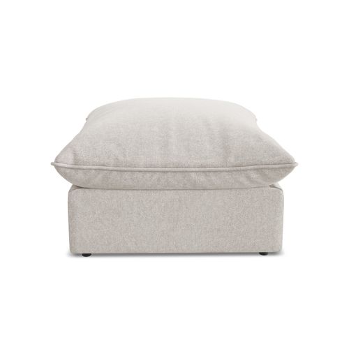 Pouf Manao En Velours Beige Clair