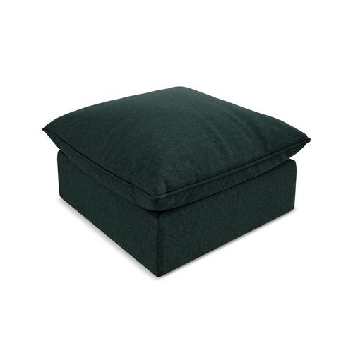 Pouf Manao En Velours Gris Vert