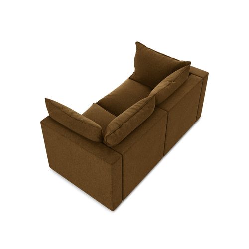 Canapé Modulable 2 Places Manao En Velours Moutarde