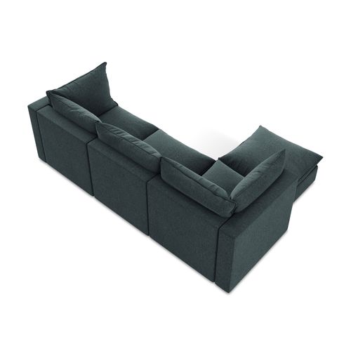 Canapé D'angle 3 Places Modulaire Gauche Manao En Velours Marin