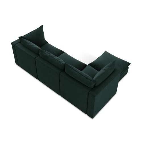 Canapé D'angle 3 Places Modulaire Gauche Manao En Velours Gris Vert