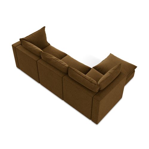 Canapé D'angle 3 Places Modulaire Gauche Manao En Velours Moutarde