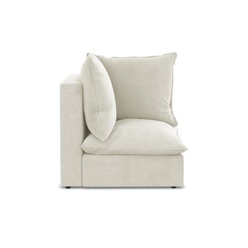 Fauteuil D'angle Pour Canapé Modulable Manao En Tissu Texturé Beige