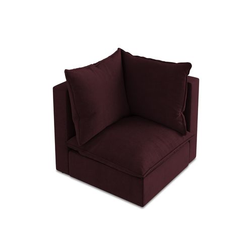Fauteuil D'angle Pour Canapé Modulable Manao En Tissu Texturé Bordeaux