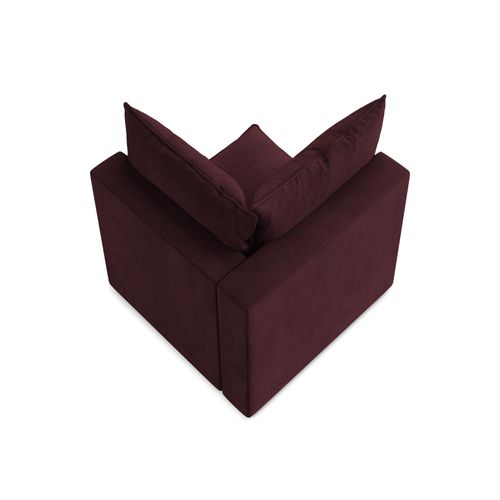 Fauteuil D'angle Pour Canapé Modulable Manao En Tissu Texturé Bordeaux