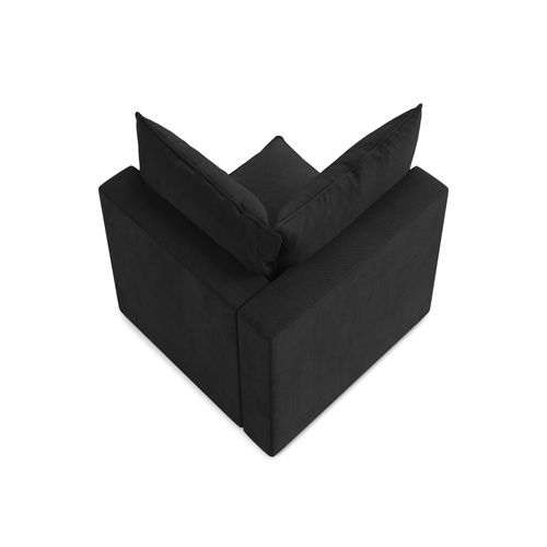 Fauteuil D'angle Pour Canapé Modulable Manao En Tissu Texturé Noir
