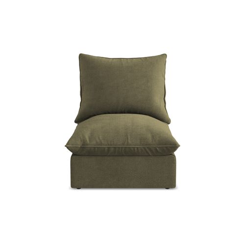 Fauteuil Pour Canapé Modulable Manao En Tissu Texturé Olive