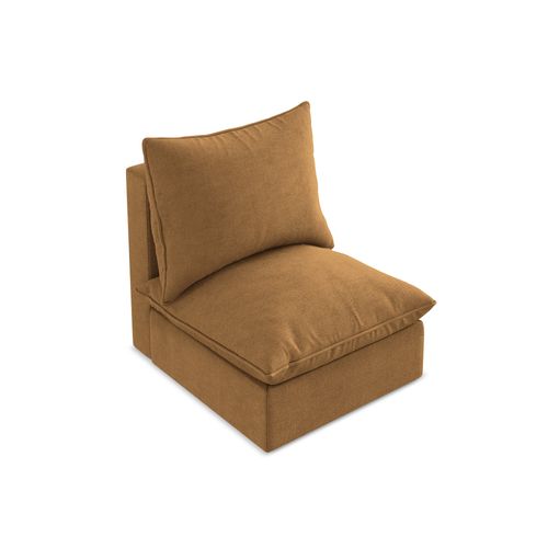 Fauteuil Pour Canapé Modulable Manao En Tissu Texturé Terre Cuite