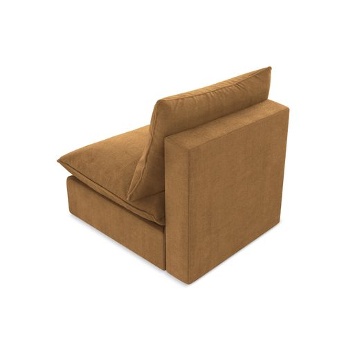 Fauteuil Pour Canapé Modulable Manao En Tissu Texturé Terre Cuite