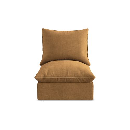 Fauteuil Pour Canapé Modulable Manao En Tissu Texturé Terre Cuite