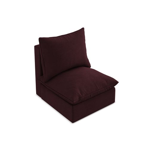 Fauteuil Pour Canapé Modulable Manao En Tissu Texturé Bordeaux