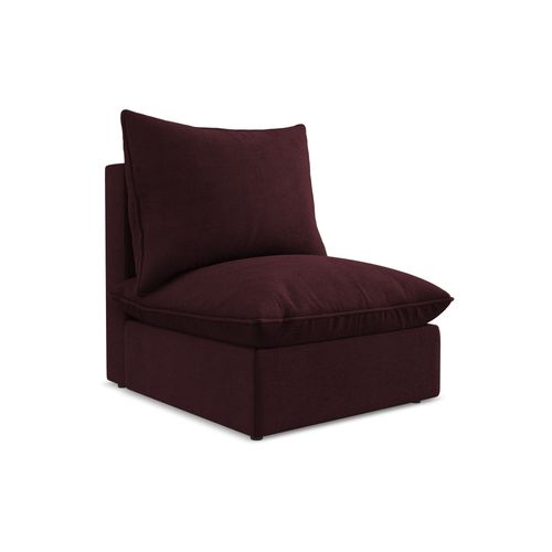 Fauteuil Pour Canapé Modulable Manao En Tissu Texturé Bordeaux