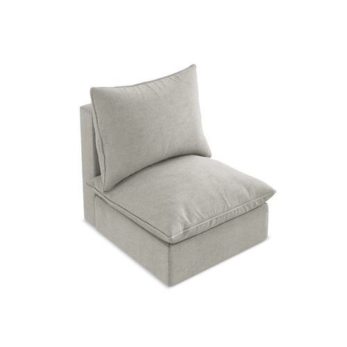 Fauteuil Pour Canapé Modulable Manao En Tissu Texturé Gris Clair