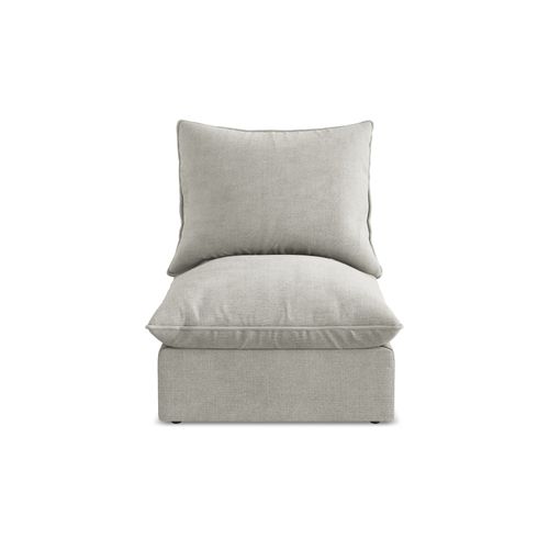 Fauteuil Pour Canapé Modulable Manao En Tissu Texturé Gris Clair