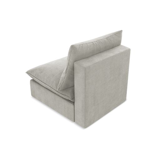 Fauteuil Pour Canapé Modulable Manao En Tissu Texturé Gris Clair