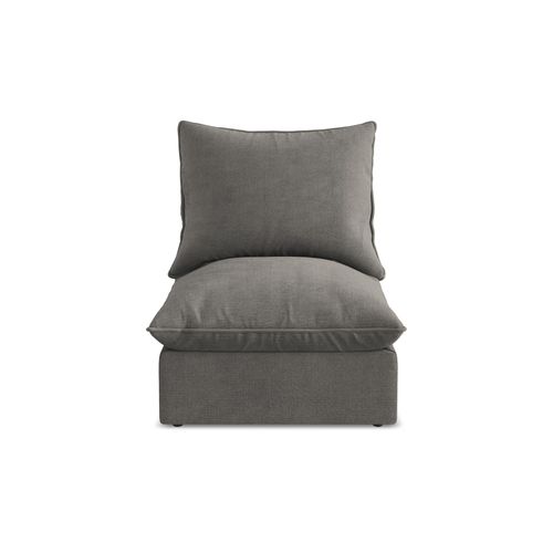 Fauteuil Pour Canapé Modulable Manao En Tissu Texturé Gris Foncé