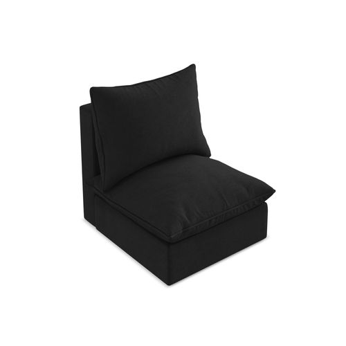Fauteuil Pour Canapé Modulable Manao En Tissu Texturé Noir