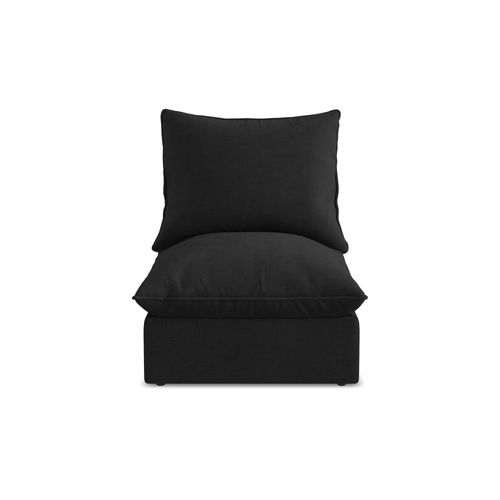 Fauteuil Pour Canapé Modulable Manao En Tissu Texturé Noir