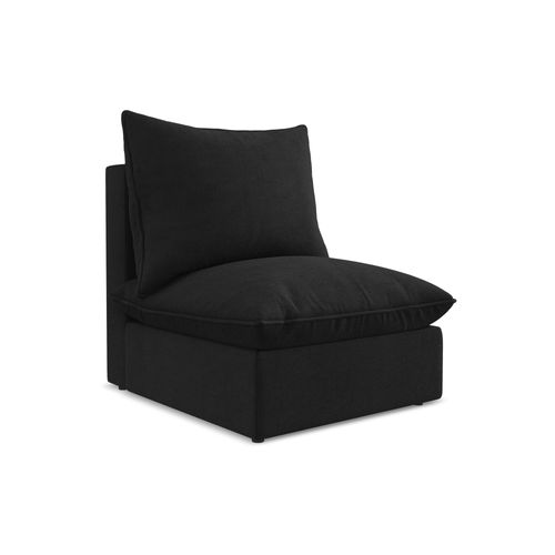 Fauteuil Pour Canapé Modulable Manao En Tissu Texturé Noir
