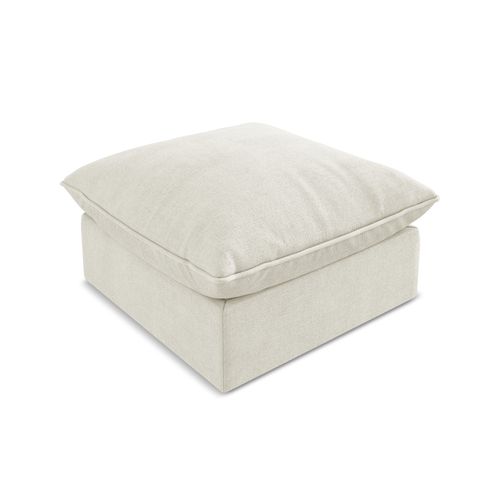 Pouf Manao En Tissu Texturé Beige
