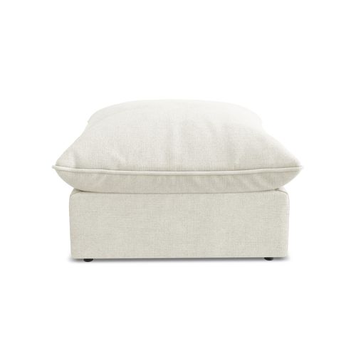 Pouf Manao En Tissu Texturé Beige