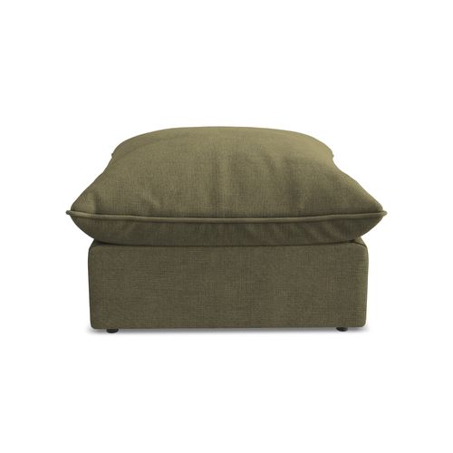 Pouf Manao En Tissu Texturé Olive