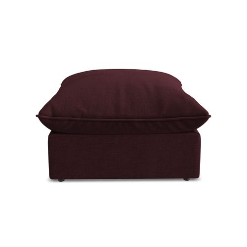 Pouf Manao En Tissu Texturé Bordeaux